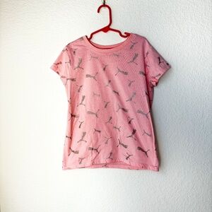 PUMA Girls Shirt, Light Pink With Silver PUMA Logo in a size 8-10 (Medium)